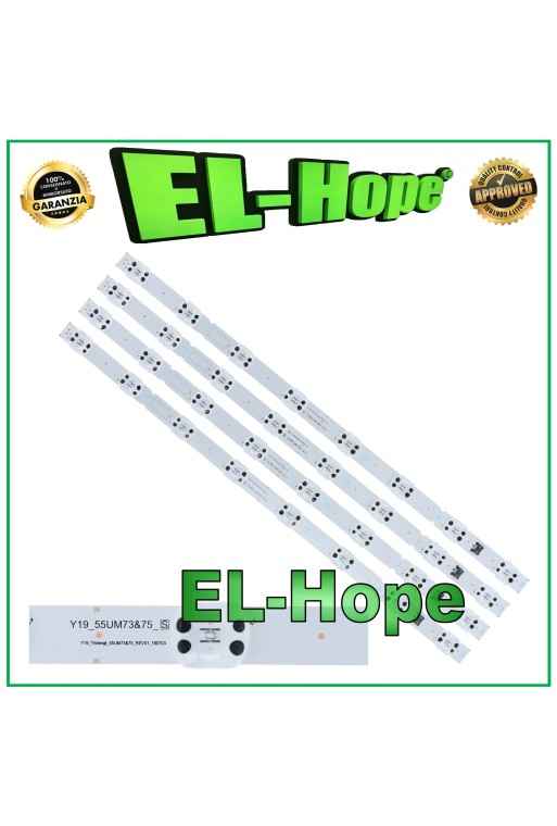 KIT OF 4 8 LED STRIP BARS FOR 55 TV LG SSC-Y19-TRIDENT-55UM73/55UM75 EAV64592001