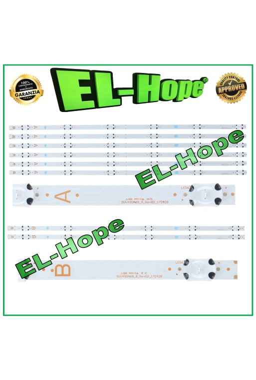 KIT 8 BARS 6 LEDs FOR PANASONIC 49 TV SVV490A69-A-REV02 SVV490A69-B-REV02