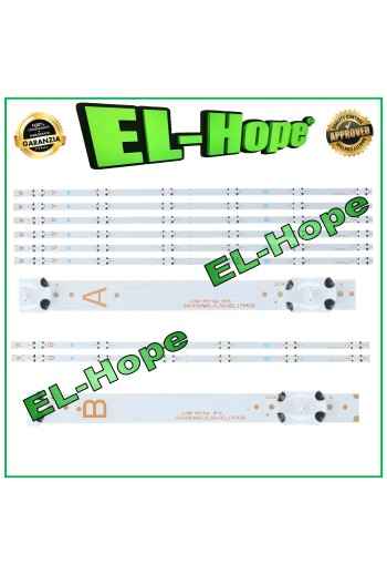 KIT 8 BARS 6 LEDs FOR PANASONIC 49 TV 17DB49V17B 17DB49V17C 23518706