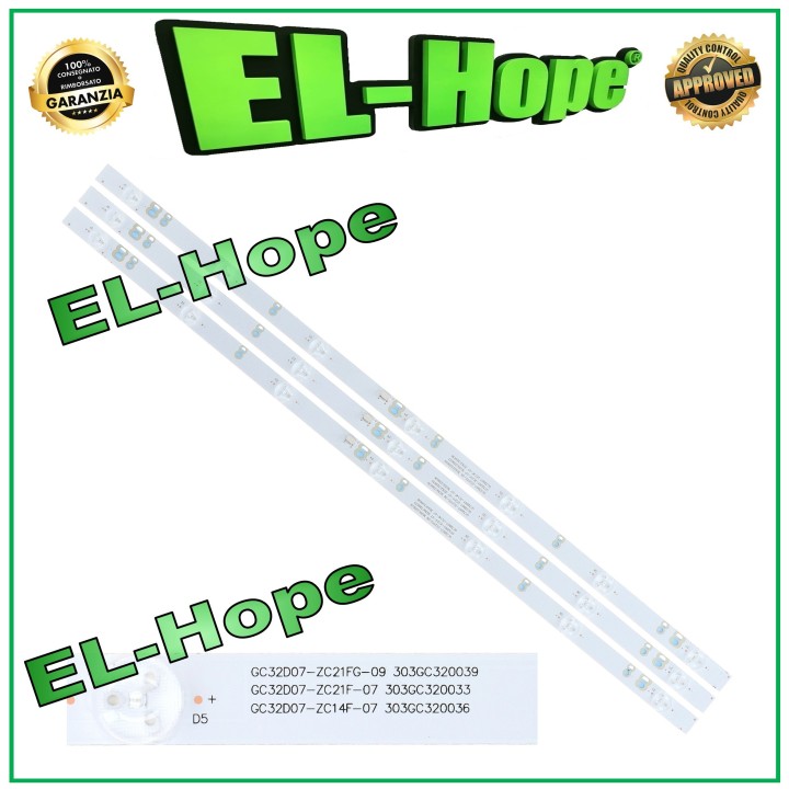 KIT OF 3 7 LED STRIP BARS FOR TV 32 PHILIPS GC32D07-ZC21FG-09 GC32D07-ZC14FG-07