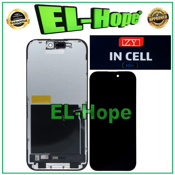 ZY HD+ INCELL LCD DISPLAY FOR APPLE IPHONE 16 PRO TOUCH SCREEN