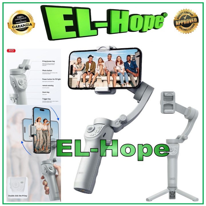 XO-SS17 Gimbal Stabilizer for Smartphone Camera, Face Tracking, Video, Vlog