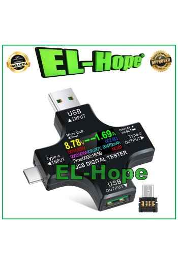 USB TESTER VOLTAGE DETECTOR CHARGING CURRENT VOLTMETER AMMETER OTG