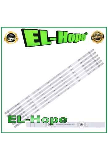 KIT 6 BARS 9 LEDs FOR HISENSE 65 TV CRHBX65X1U813030T060999P JL-D65091330-003AS