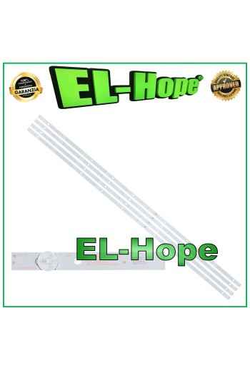 KIT 4 STRIP BARS 10 LED FOR TV 50 AKAI LB718 JS-D-JP50DM-102ED R72-50D04-029