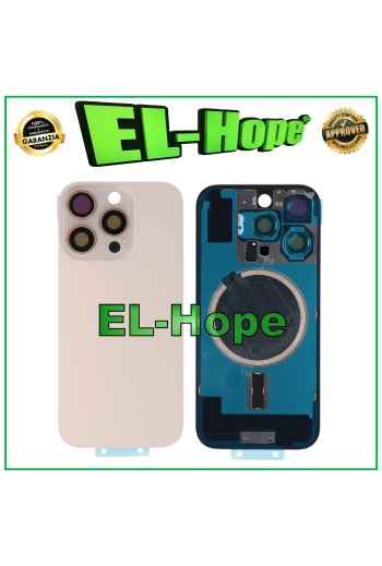 GLASS CASE BACK COVER MAGSAFE FOR IPHONE 16 PRO TITANIUM SAND