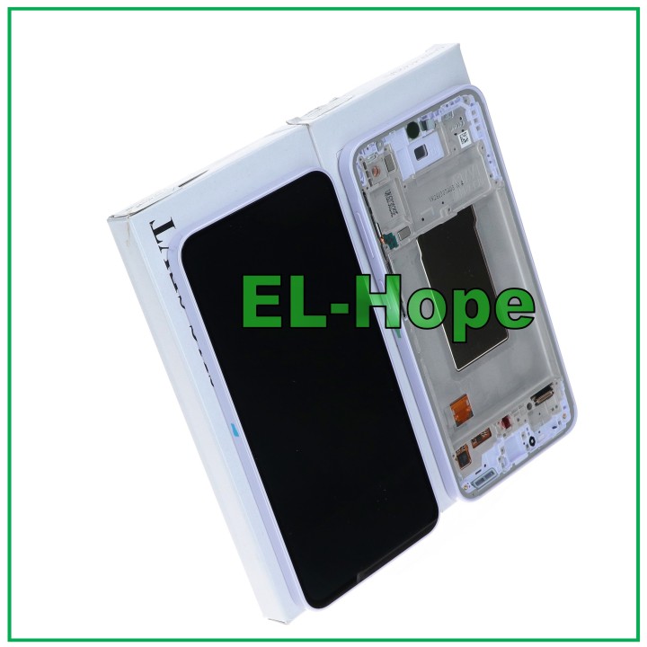 ORIGINAL SERVICE LCD TOUCH DISPLAY SAMSUNG A37 SM-A376 PURPLE FRAME GH82-39232D