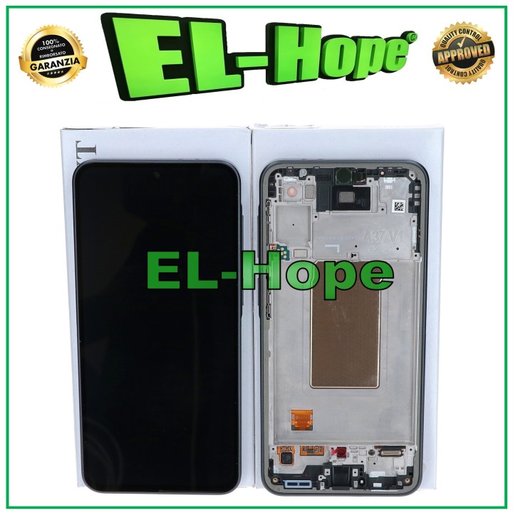 ORIGINAL SERVICE LCD TOUCH DISPLAY SAMSUNG A37 SM-A376 BLACK FRAME GH82-39232A