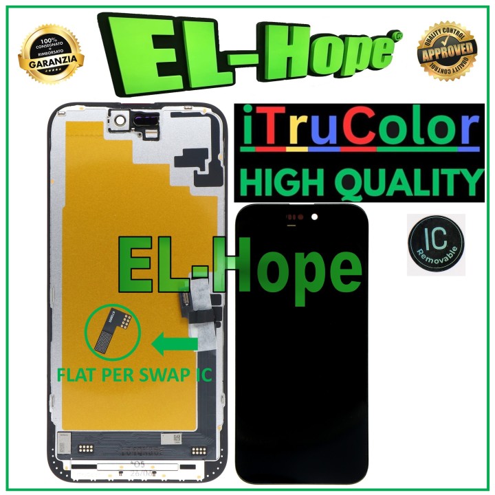 iTruColor SOFT OLED LCD DISPLAY FOR APPLE IPHONE 16 PLUS TOUCH SCREEN GLASS