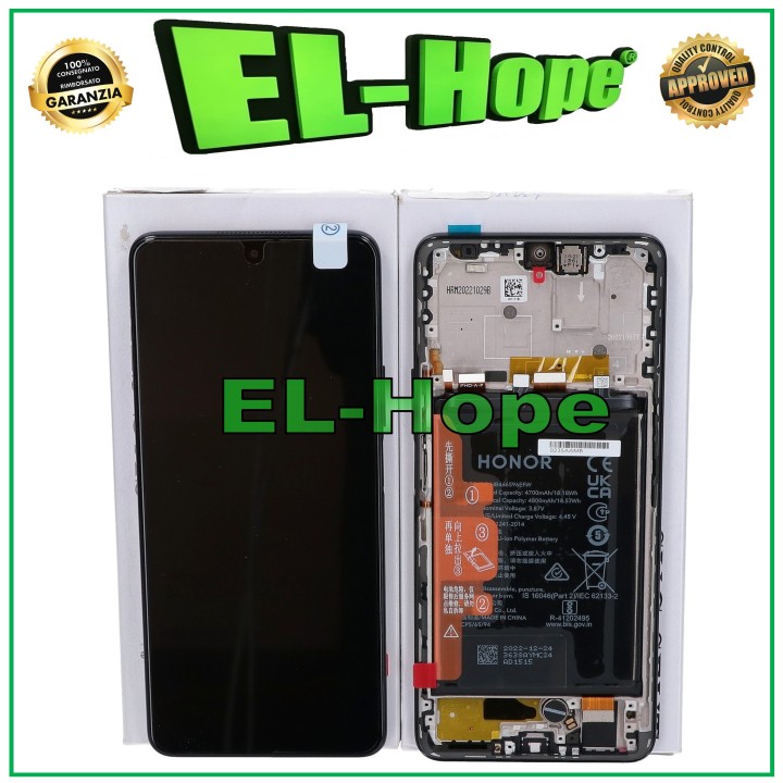 TOUCH DISPLAY + ORIGINAL BATTERY SERVICE HONOR MAGIC 4 LITE ANY-LX1 FRAME BLACK