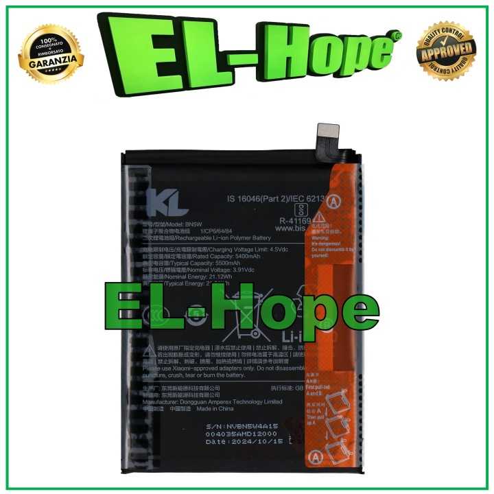 BN5W BATTERY FOR XIAOMI REDMI NOTE 14 PRO 4G 5500 mAh EQUAL TO ORIGINAL