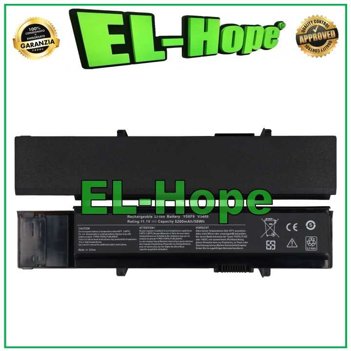 DELL Y5XF9 V3400 5200mAh 11.1V 58Wh BLACK NOTEBOOK BATTERY EQUAL TO ORIGINAL