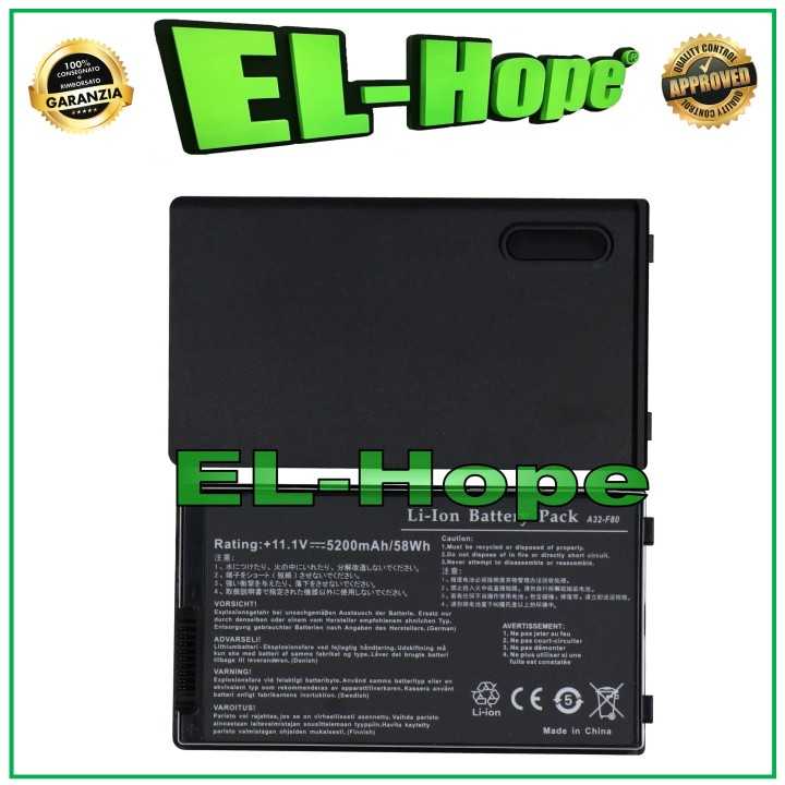 ASUS A32-F80 B991205 5200 mAh 11.1V BLACK NOTEBOOK BATTERY EQUAL TO ORIGINAL