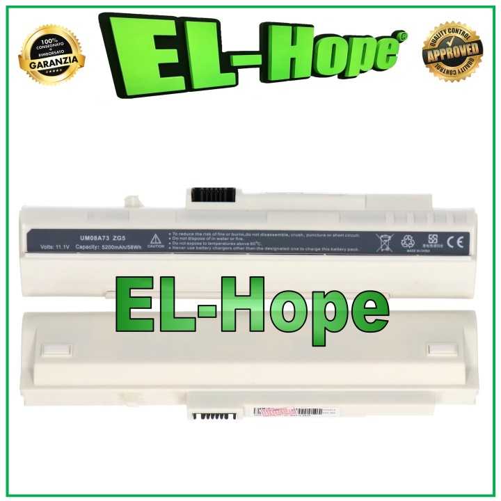 BATTERY FOR NOTEBOOK ACER LCBTP00018 LCBTP00017 CBTP00017 WHITE EQUAL ORIGINAL