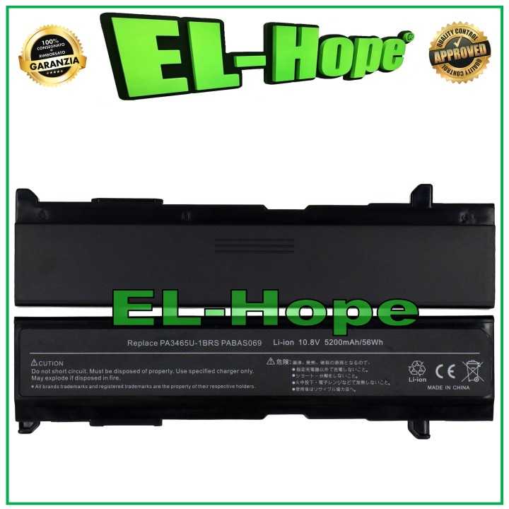 TOSHIBA PA3457U-1BRS 5200mAh 10.8V 56W BLACK NOTEBOOK BATTERY EQUAL TO ORIGINAL