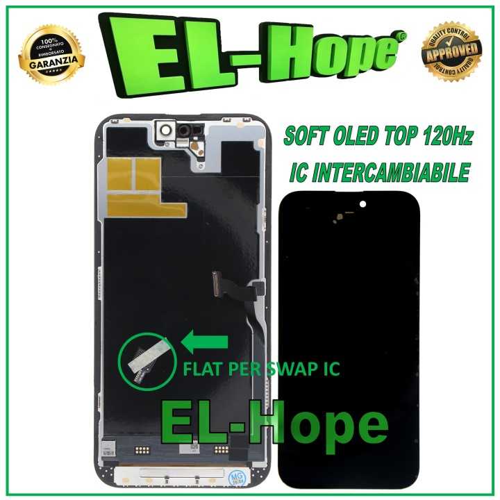 LCD DISPLAY FOR IPHONE 14 PRO MAX (SOFT OLED OG IC Interc.) 120Hz EQUAL ORIGINAL