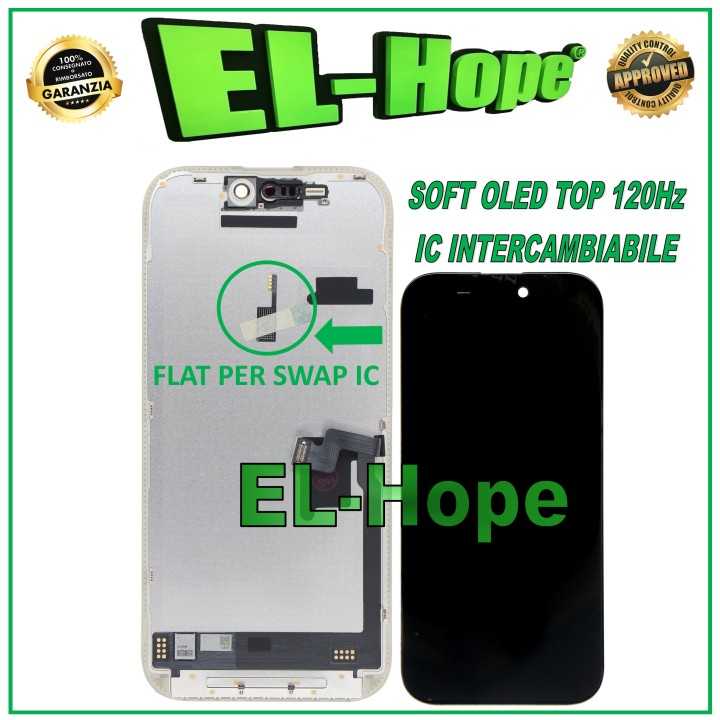 LCD DISPLAY FOR IPHONE 16 PRO (SOFT OLED OG IC Interc.) 120Hz EQUAL ORIGINAL