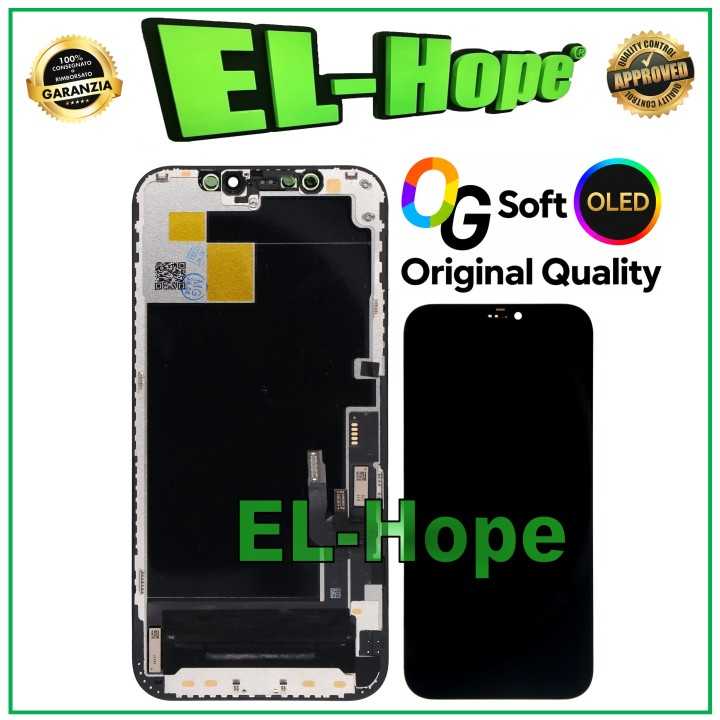 OG SOFT OLED LCD DISPLAY FOR IPHONE 12 / 12 PRO TOUCH SCREEN EQUAL TO ORIGINAL