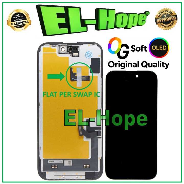 LCD DISPLAY OG SOFT OLED FOR IPHONE 15 TOUCH SCREEN GLASS SCREEN EQUAL TO ORIGINAL