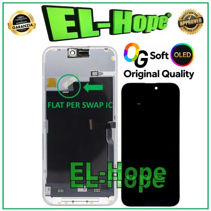 OG SOFT OLED LCD DISPLAY FOR IPHONE 15 PRO MAX 120Hz TOUCH GLASS EQUAL ORIGINAL