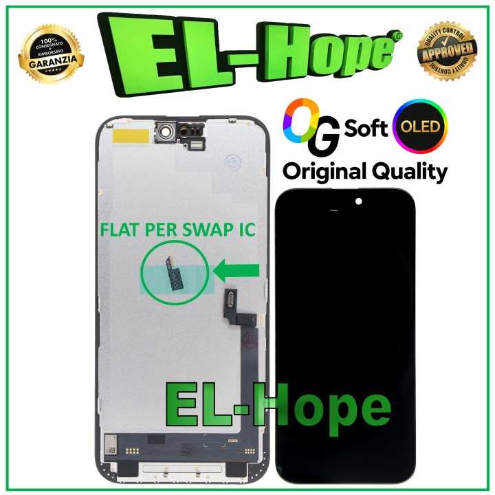 OG SOFT OLED LCD DISPLAY FOR IPHONE 16 PLUS TOUCH SCREEN GLASS EQUAL TO ORIGINAL