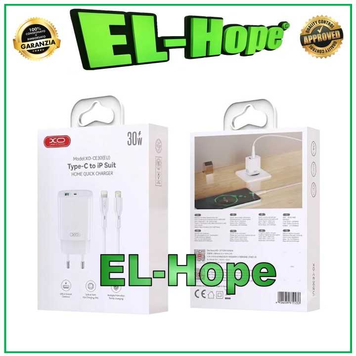 FASTCHARGE 30W TRAVEL TYPE-C IPHONE CHARGER + WHITE LIGHTNING CABLE