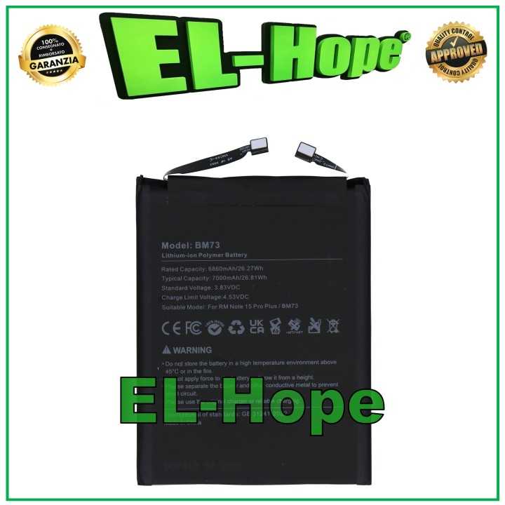 BM73 BATTERY FOR XIAOMI REDMI NOTE 15 PRO PLUS 2510ERA8B EQUAL ORIGINAL